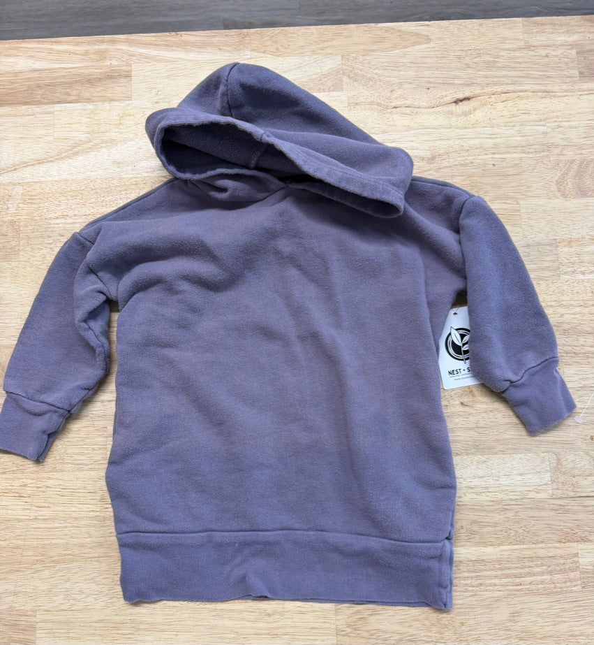 Mini Mioche Hooded Tunic Dress – 1/2 | Light Purple Long Sleeve | Play