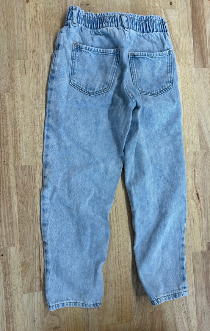 H&M Mickey & Minnie Paperbag Waist Jeans Light Wash | Size 6X