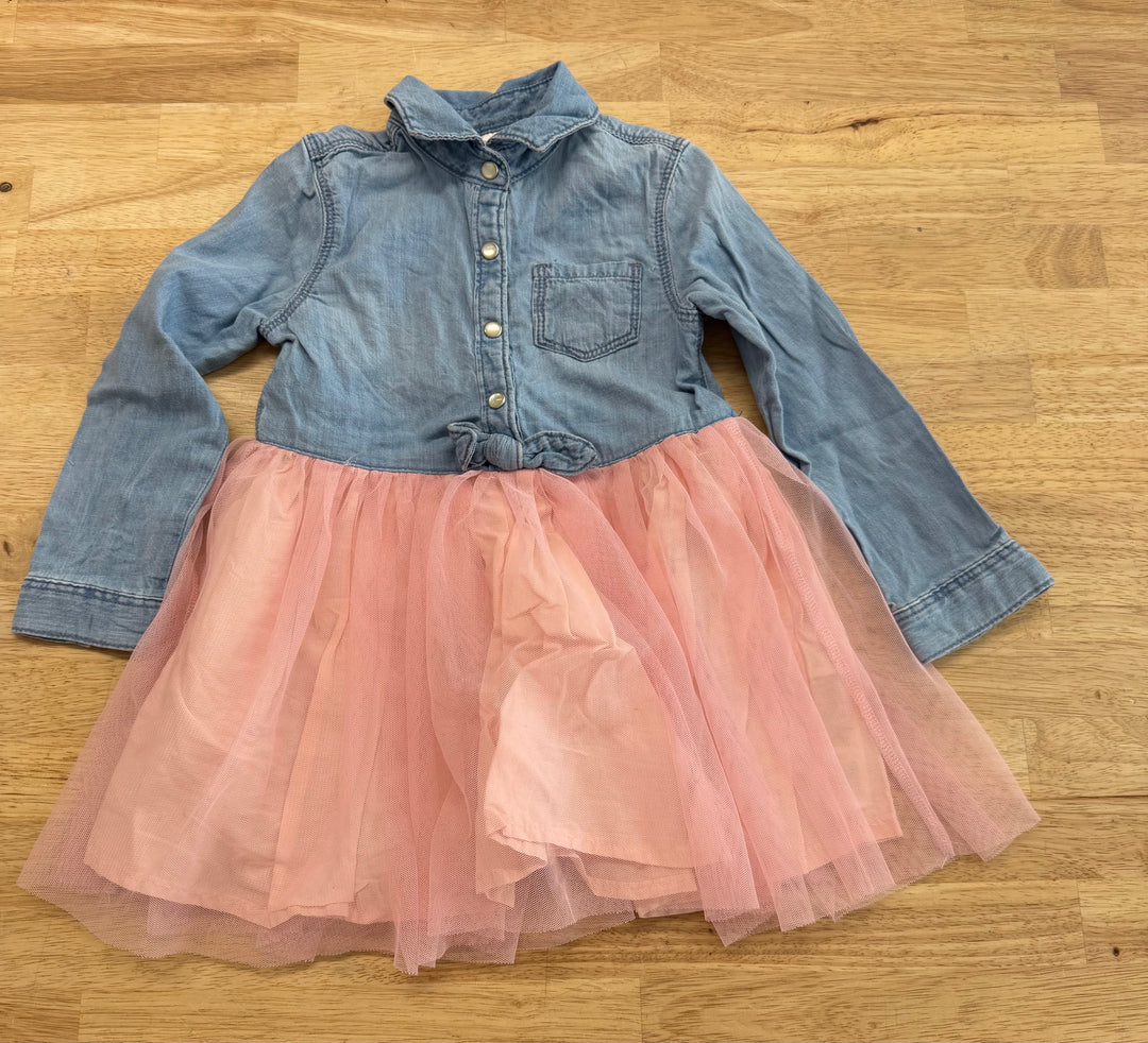 OshKosh Denim Top & Tulle Skirt Set – 2T | Snap-Down