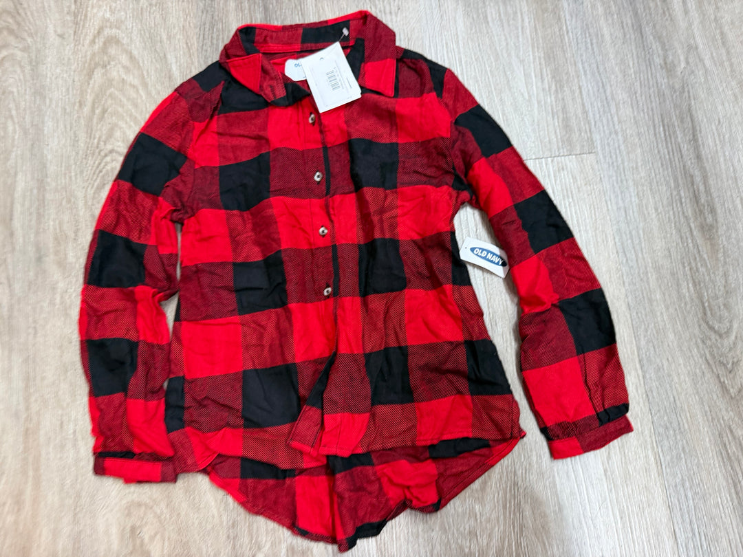 Old Navy Buffalo Plaid Button-Up Flannel – M (9Y) | Lightweight | NWT