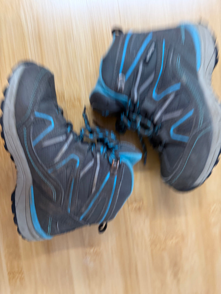 Mountain Warehouse Waterproof Ankle Boots – One Size | Grey & Light Blue