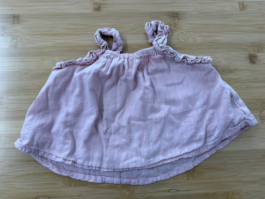 Old Navy Tank Top – 12–18M | Light Pink Lined Muslin
