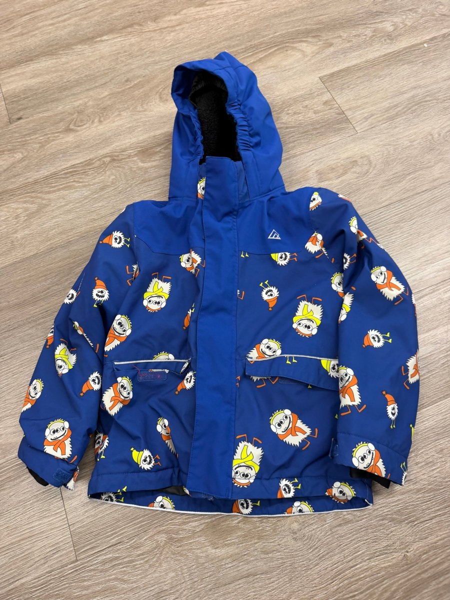 Ripzone Yeti Character Winter Jacket – 5T | Blue Fleece-Lined | Play - Nest and Sprout-Consignment