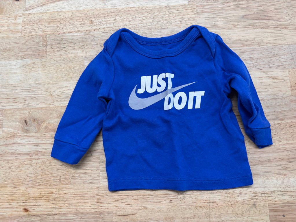 Nike “Just Do It” Shirt – Size 0–6M - Nest and Sprout - Consignment