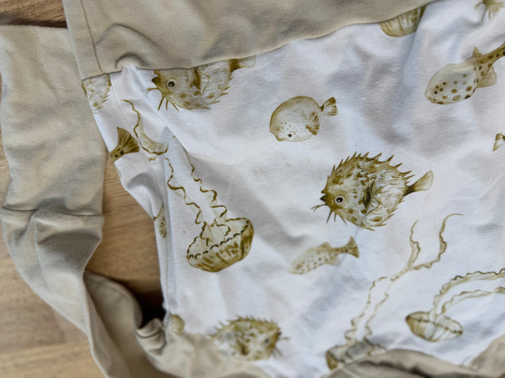 Grow With Me Shirt – 1-3Y Est. | Cream Puffer Fish Print | Play