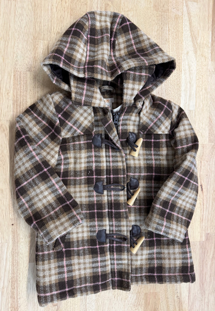 Joe Fresh Dress Coat – 3 | Brown & Pink Stripe Reclaimed Wool Blend