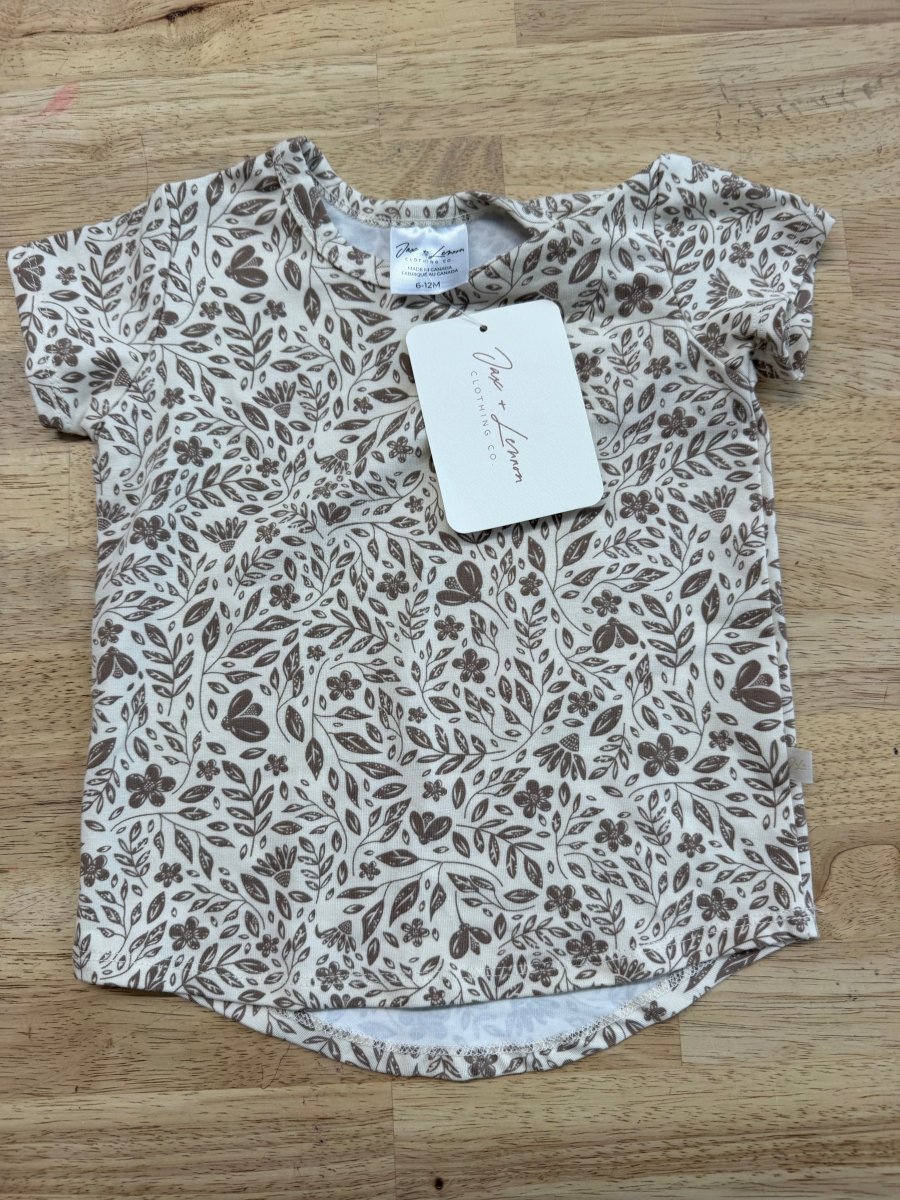 Jax & Lennon Secret Garden Basic Tee – 6–12M | Like New NWT - Nest and Sprout-Consignment