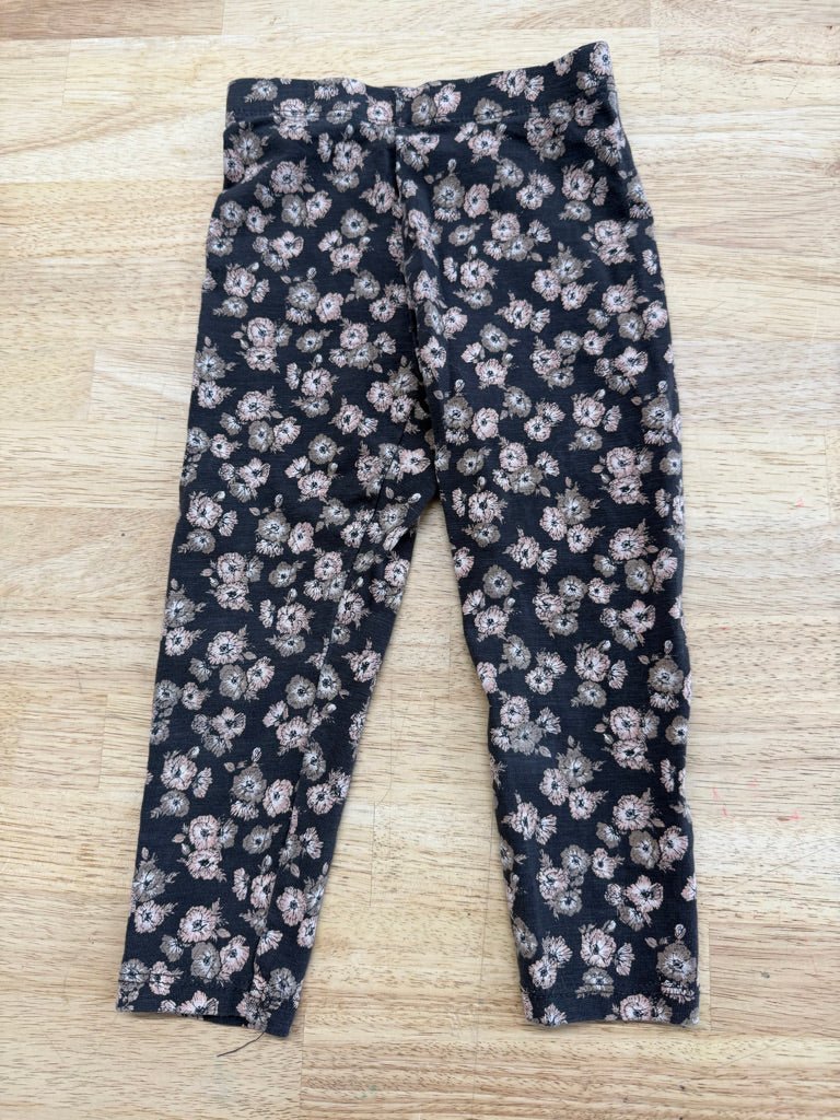 Wheat Leggings – 18–24M | Charcoal Floral - Nest and Sprout - Consignment