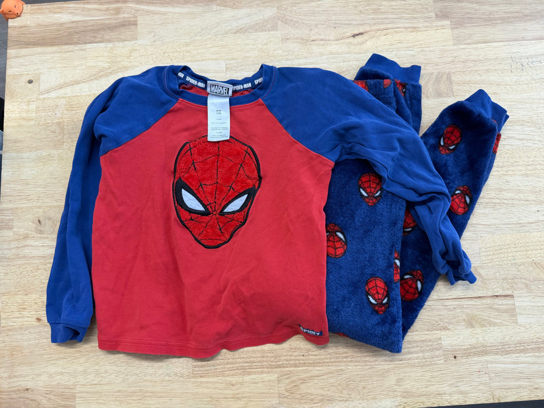 Marvel Spider-Man Pajama Set Fleece Bottoms | Size 7/8