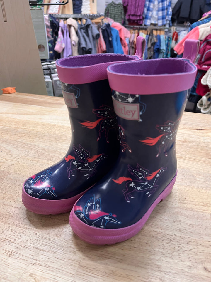 Hatley Rain Boots – Size 6 (Navy/Purple)