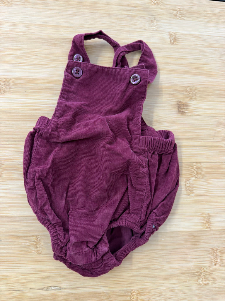 Old Navy Burgundy Bloomer Overalls – 0–3M | Short