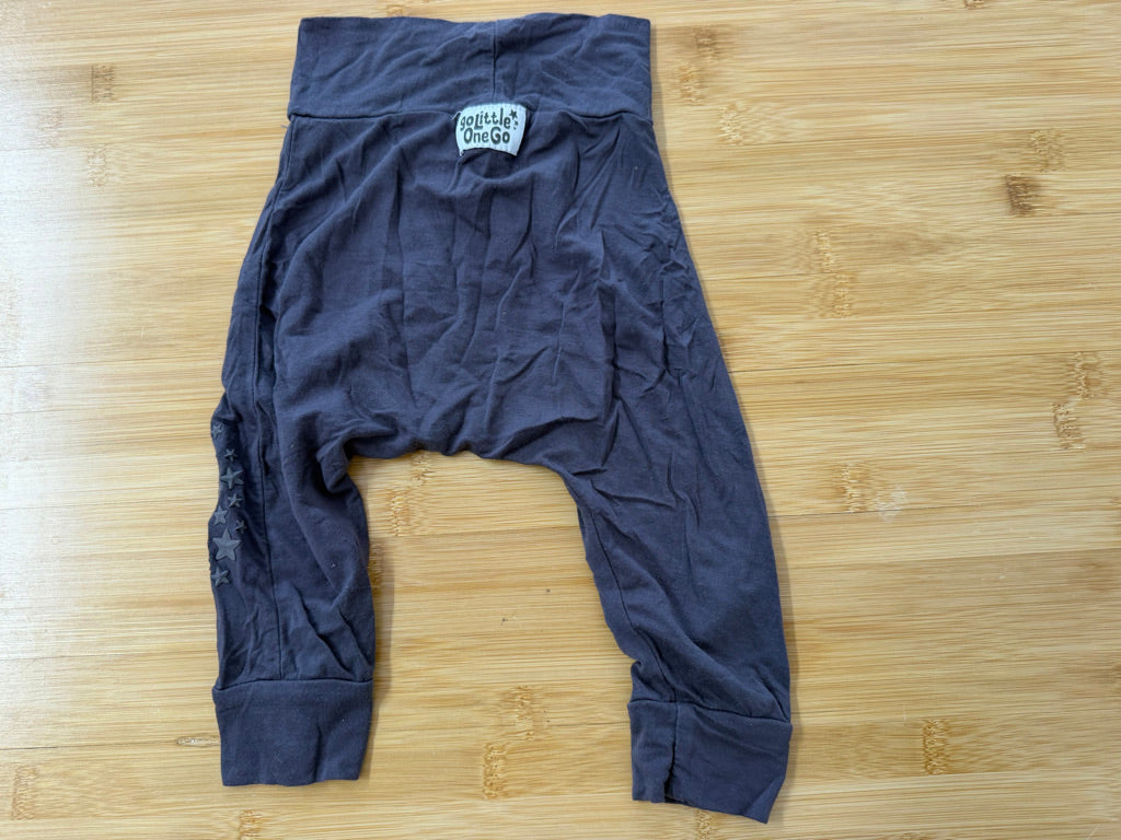 Go Little One Go Bamboo Leggings – 6–12M Est. | Charcoal Reinforced Knees | Play