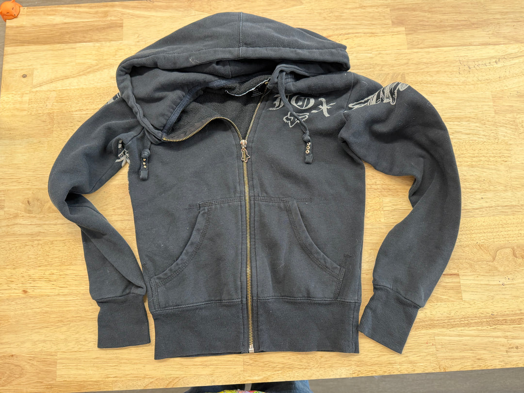 Fox Zip Hoodie Black | Size S