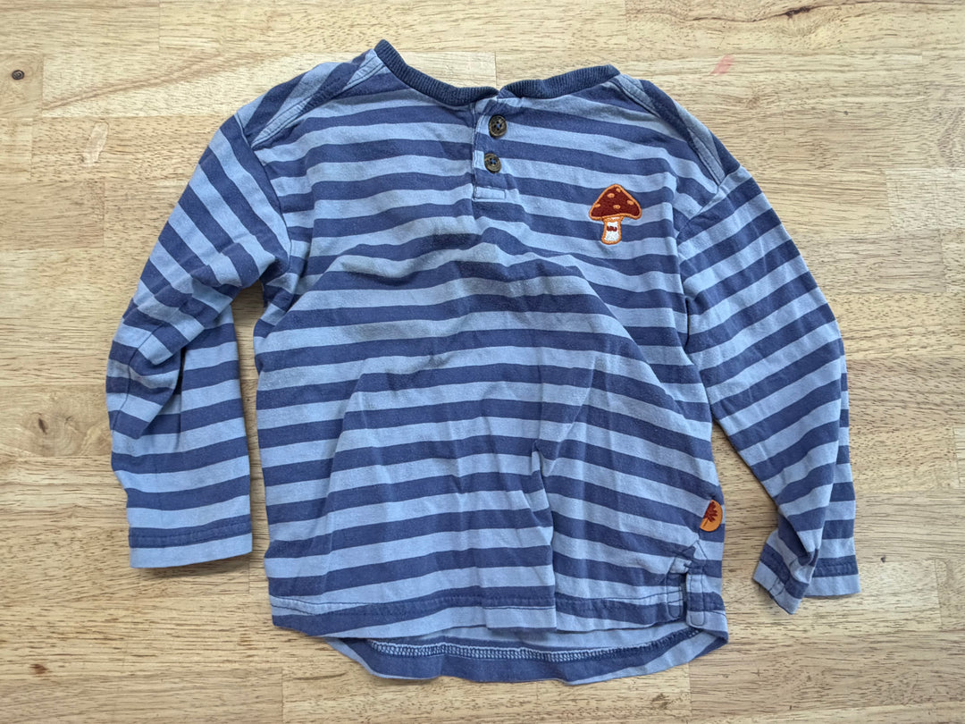 Souris Mini Shirt – 3 | Blue Striped Mushroom Patch