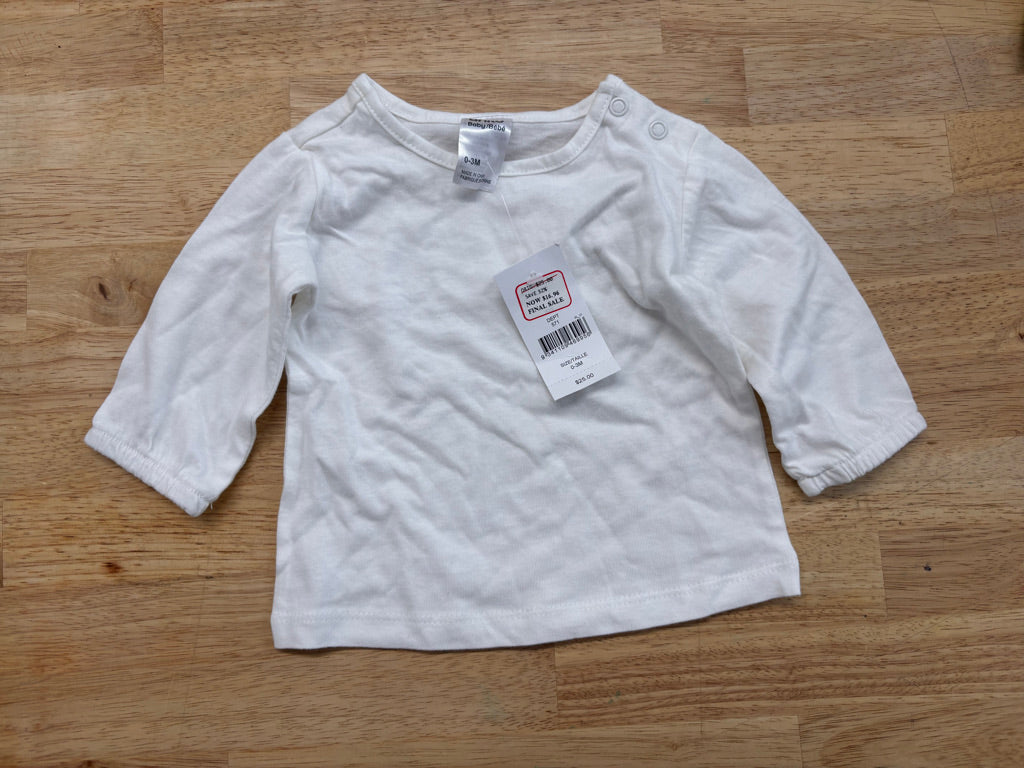 Anko shirt – 0–3M White (NWT)