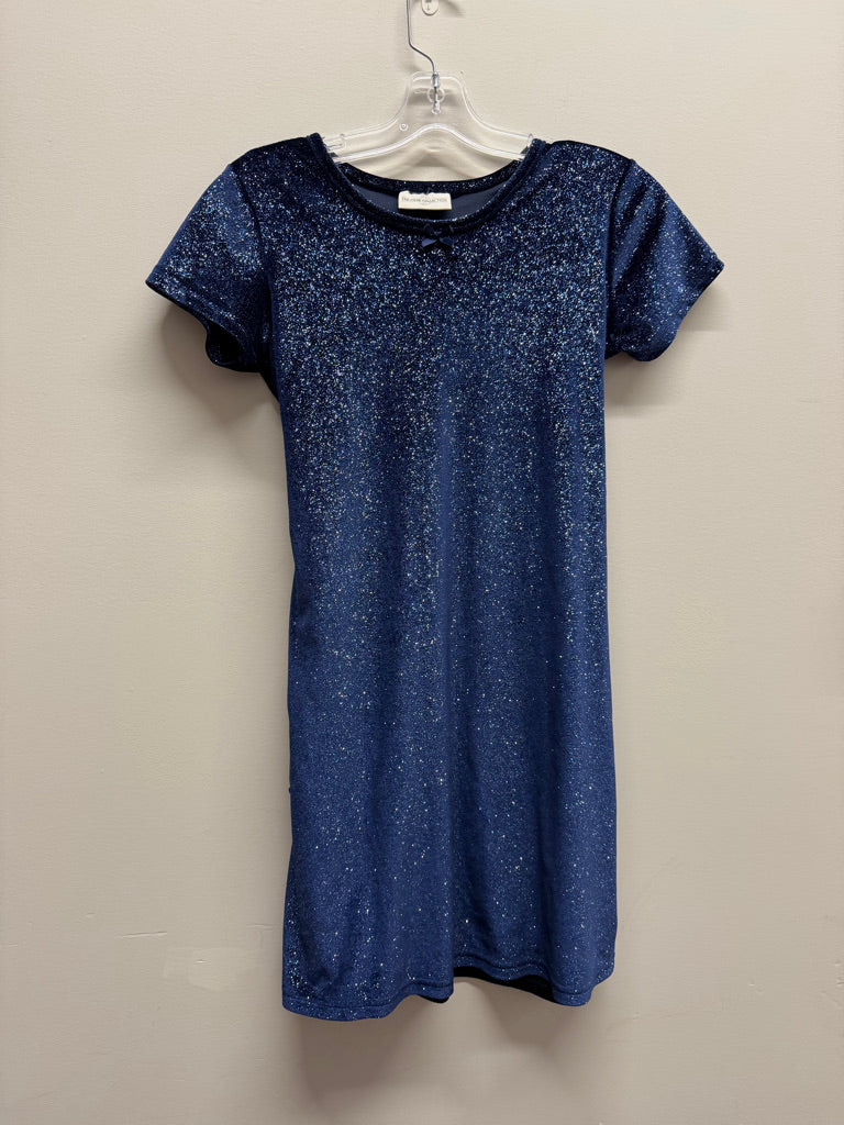 Premiere Collection Blue Sequin Velour Dress – Est. 10 | Bow Front