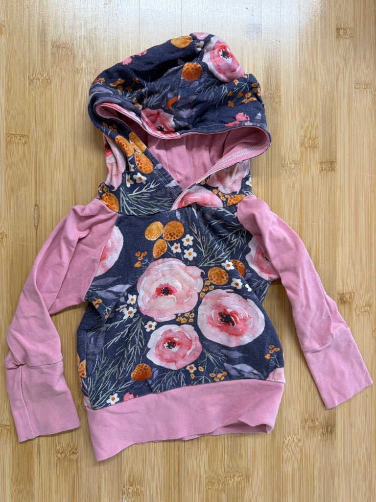 Gro by Zoe Grow With Me Floral Hoodie – 3–12M - Nest and Sprout-Consignment