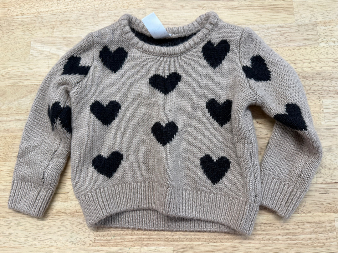Carter's Black Heart Knit Sweater – 12M | Brown