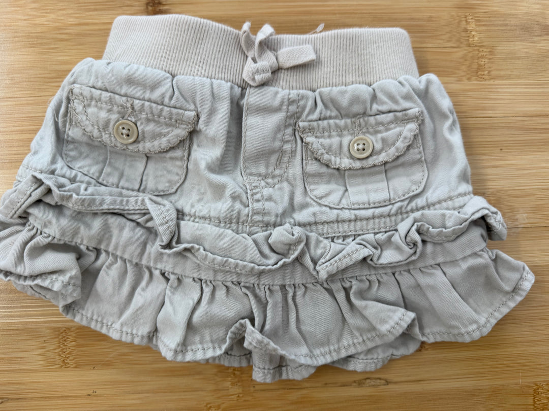 The Children's Place Chino Skort – 6–9M | Lightweight Button Front Pocket