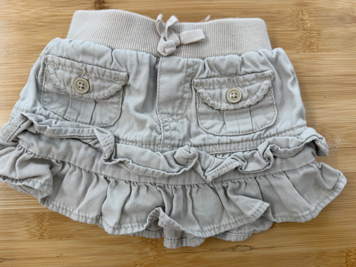 The Children's Place Chino Skort – 6–9M | Lightweight Button Front Pocket