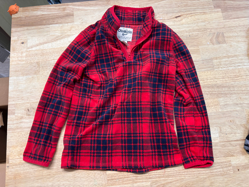 OshKosh Fleece Quarter Zip – 6X Navy Plaid