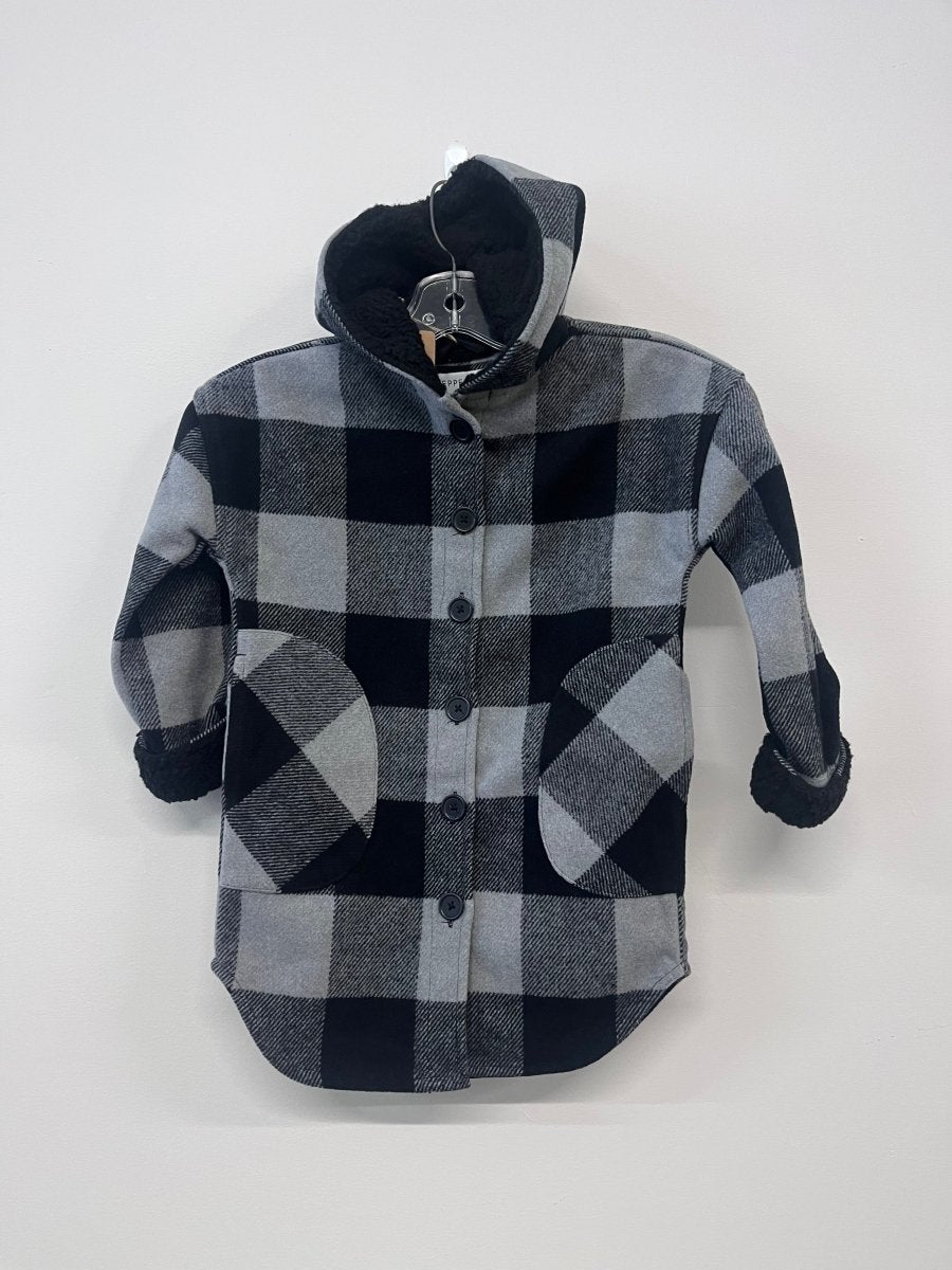 Silver Icing Kids True North Coatigan 2.0 – Size 3/4 – Grey Buffalo Plaid NWT - Nest and Sprout - Consignment