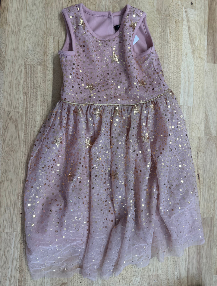 George Special Occasion Dress – 6 | Light Pink with Gold Sequins and Stars