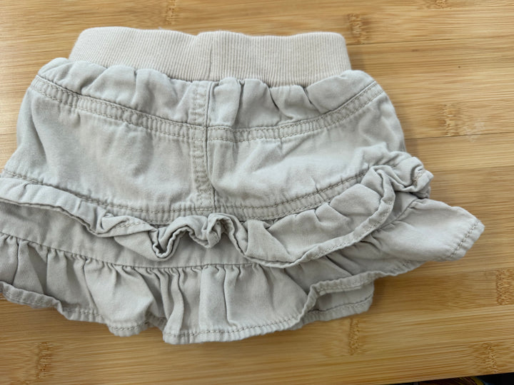 The Children's Place Chino Skort – 6–9M | Lightweight Button Front Pocket