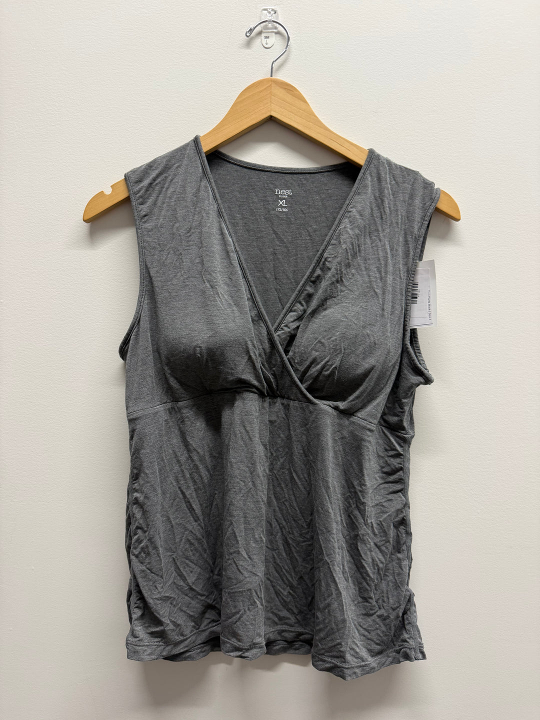 Nest Bump Nursing Tank Top – XL | Grey Built-In Cups