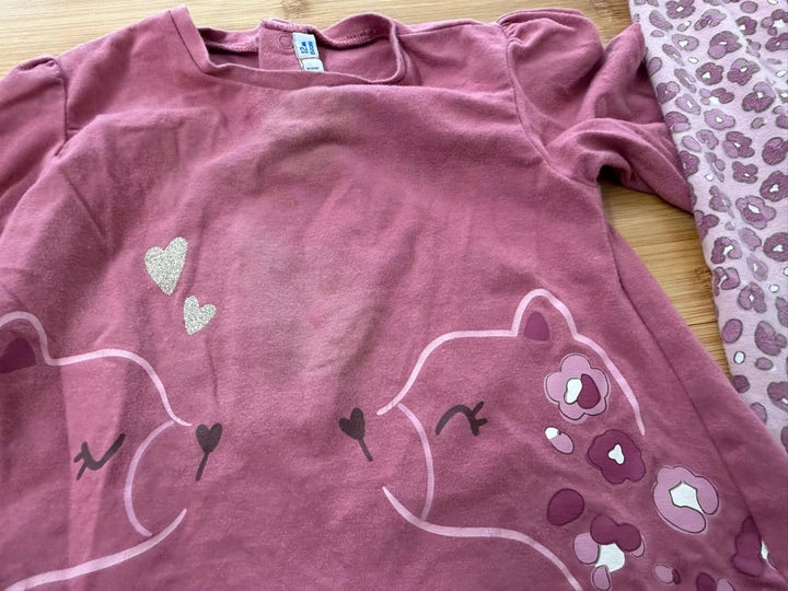 Mayoral Two-Piece Set – 12M | Dusty Rose Graphic Tee & Matching Leggings | Play - Nest and Sprout-Consignment