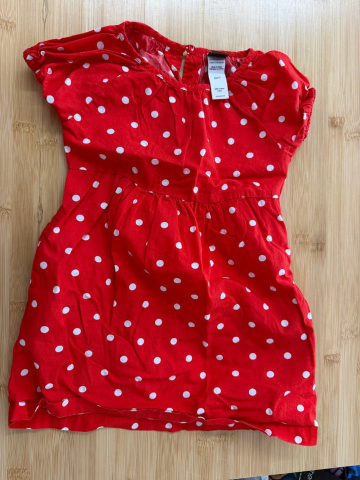 Tea Collection Dress – 2 | Red and White Polka Dot - Nest and Sprout-Consignment