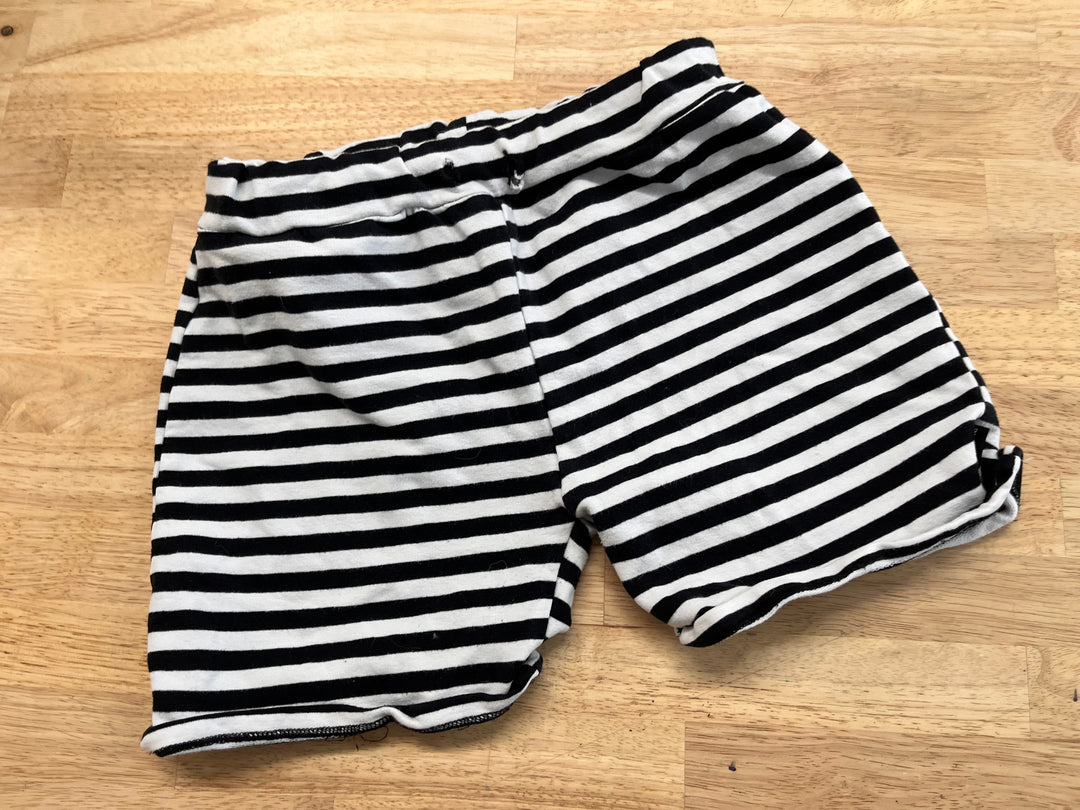Whistle and Flute Size 11-12 Black and White Striped Shorts
