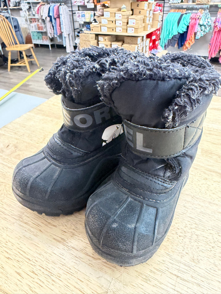 Sorel Black Galosh Snow Boot – 6 | Velcro | Play