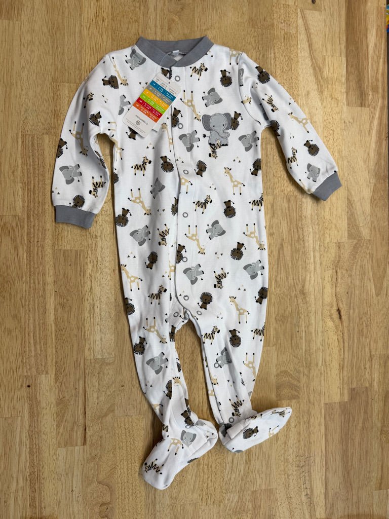 Pekkle Snap - Up Sleeper – 9M | Elephant Print | NWT - Nest and Sprout - Consignment