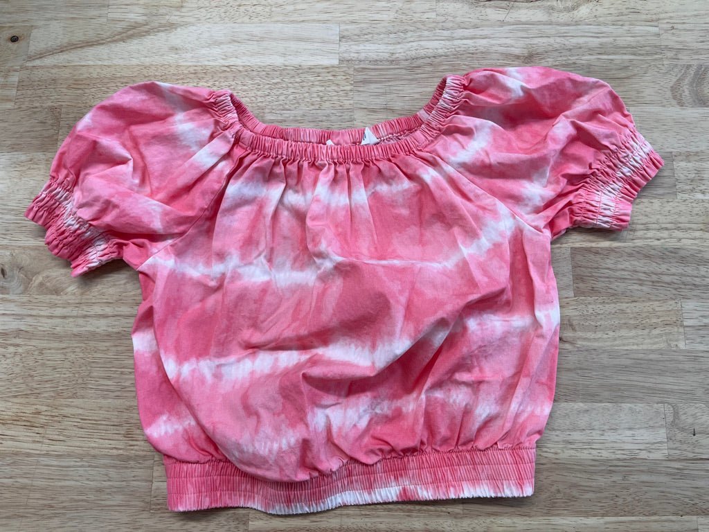 Gap Youth Small Top - Pink Tie Dye with Billowy Sleeves - Nest and Sprout - Consignment