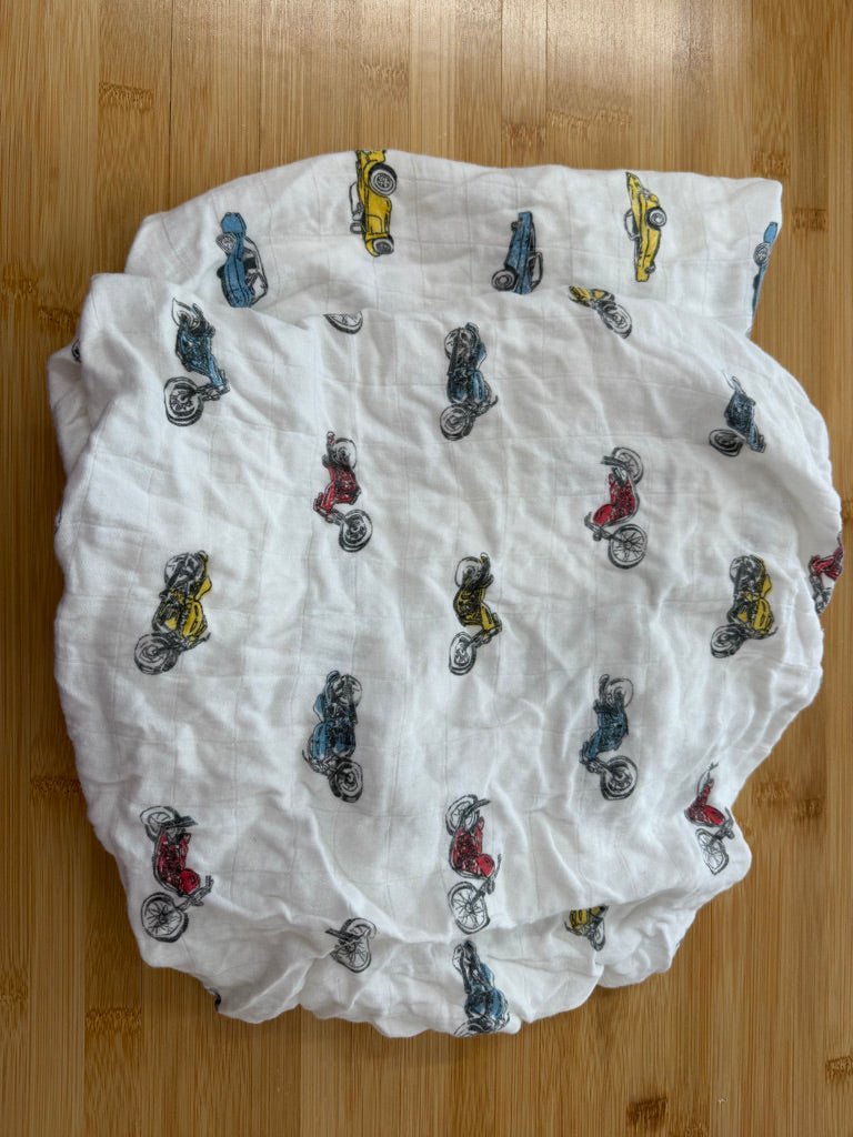 Newcastle Bamboo bassinet Sheet Set of 2 – | Motorcycle Print Bamboo Rayon