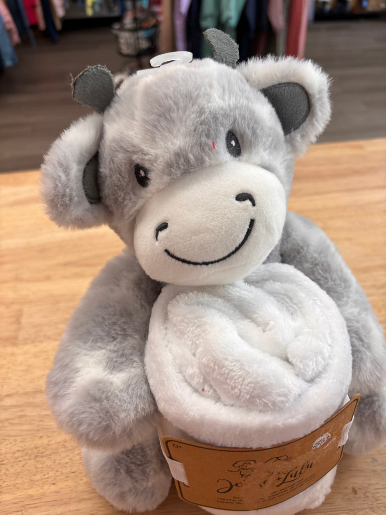 Jess + Lulu 2-Piece Soft Plush Set with Blanket (NWT)