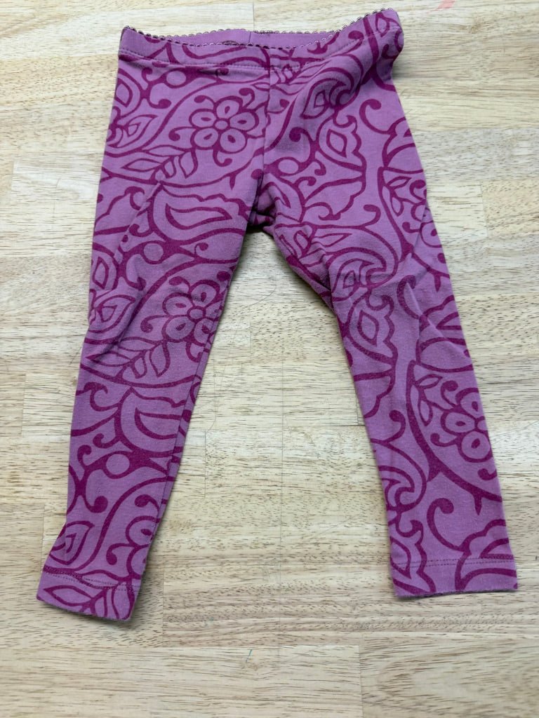 Tea Collection Light Pink Fuchsia Print Legging – 2 | Play - Nest and Sprout-Consignment