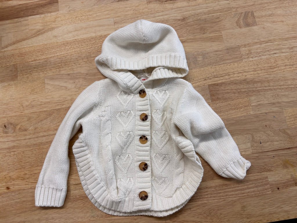 Joe Fresh 6 - 12M Cardigan with Poncho Style - Nest and Sprout - Consignment