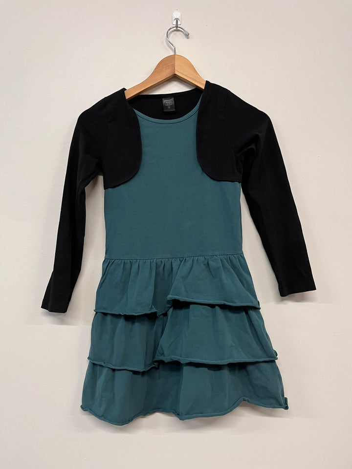 Peekaboo Beans 8 – Holiday Gem Dress & Black Cardigan