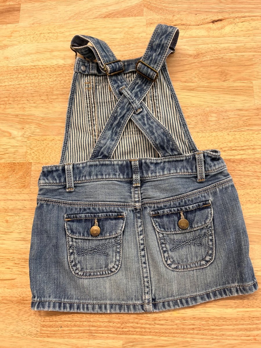 Gap 18 - 24 Month Denim Overall Skirt Dress – Light Wash - Nest and Sprout - Consignment