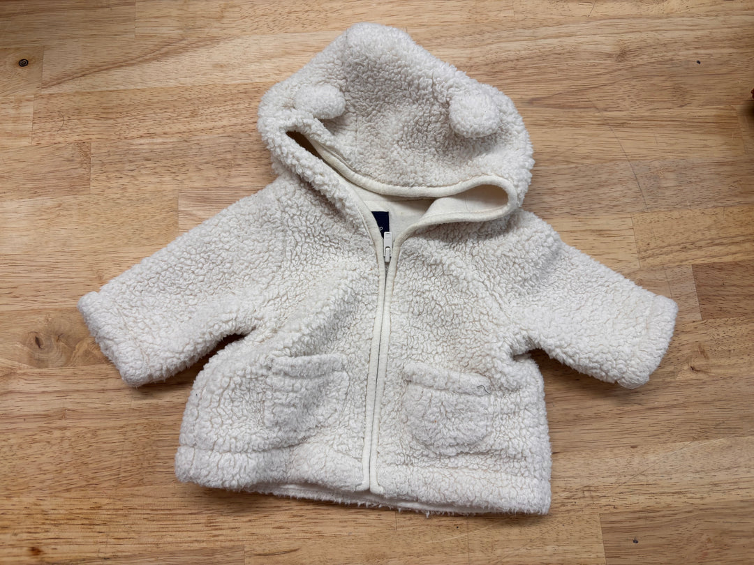 Baby Gap Fleece Hoodie NB – Cream