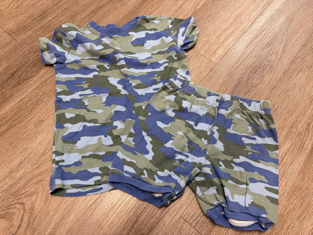 Pekkle PJ Set – 10/12 | Blue Green Camo Shorts & Short Sleeve Top | Play