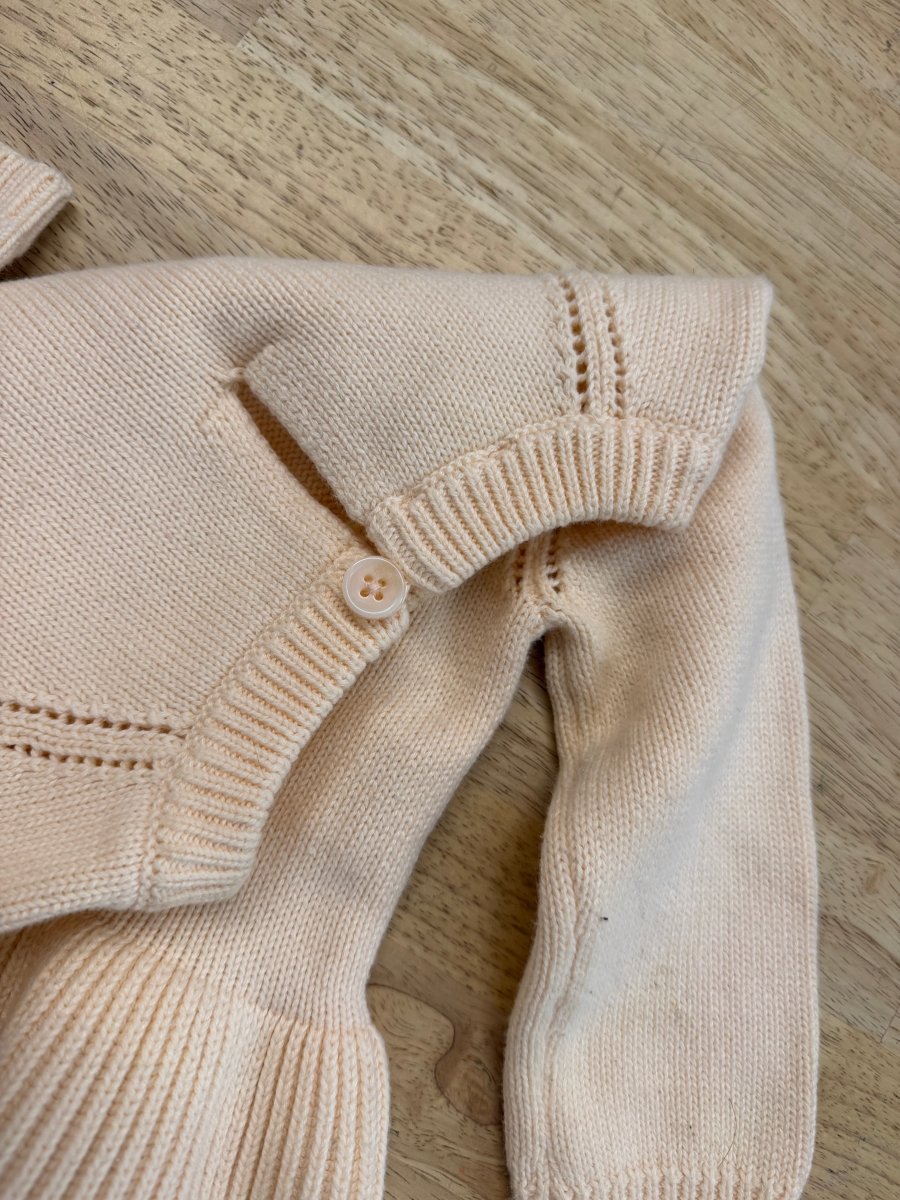 Jamie Kay Peach Ruffle Peplum Knit Sweater – 1Y | Play - Nest and Sprout-Consignment
