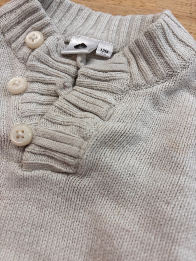 Grain de Blé 12M Knit Sweater (Off White, Light Staining)