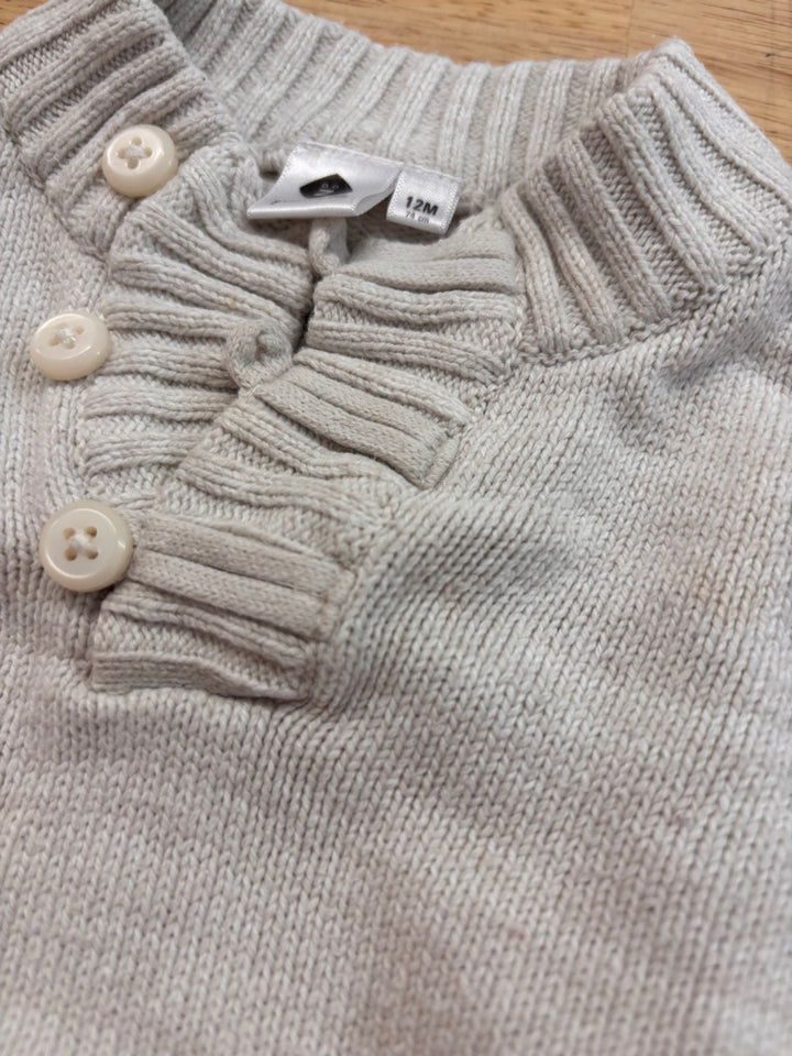 Grain de Blé 12M Knit Sweater (Off White, Light Staining)