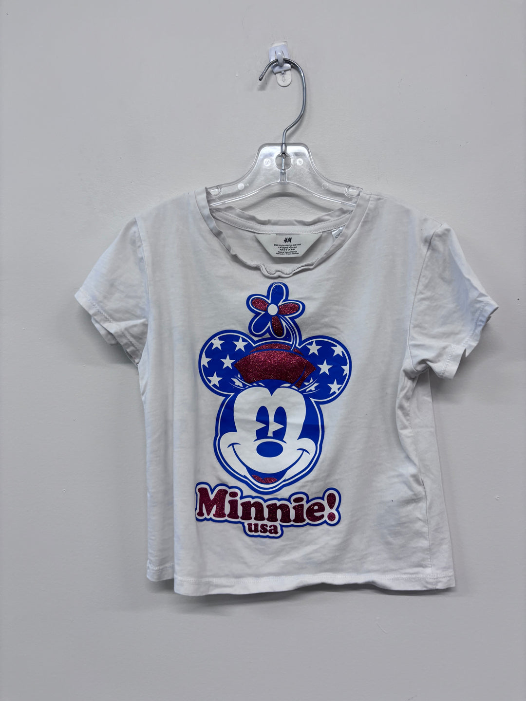 H&M 4-6 Years Minnie Mouse USA Print Shirt | play condition