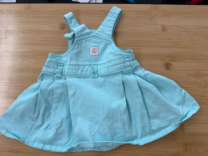 Souris Mini Light Blue Denim Embroidery Jumper Dress – 18M