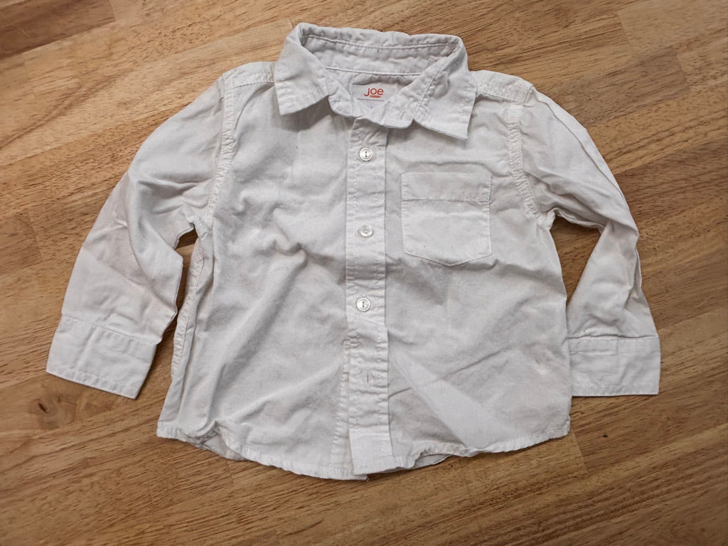 Joe Fresh Button-Up Shirt – Size 12–18M (White)