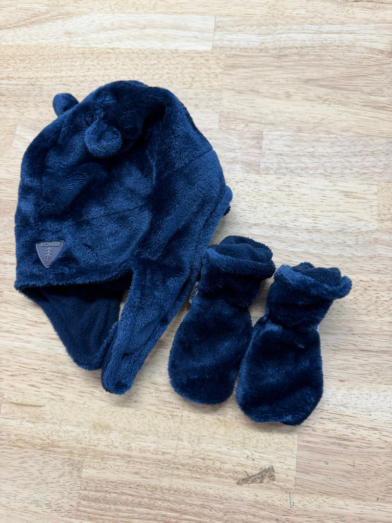 Kombi Infant Toque & Mittens Fleece Set – One Size | Blue